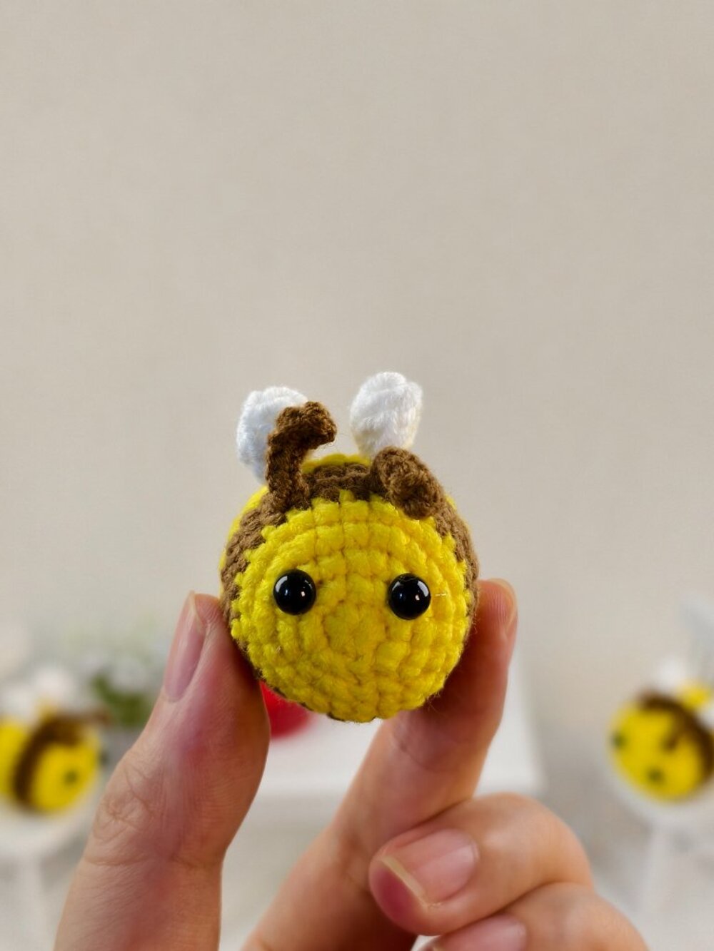 Handmade Amigurumi Crochet Bee Plushie